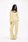 Butter yellow Linen set